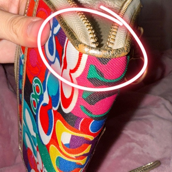 Vintage Coach Poppy Pop C Zip-Around Wallet - Picture 4 of 9